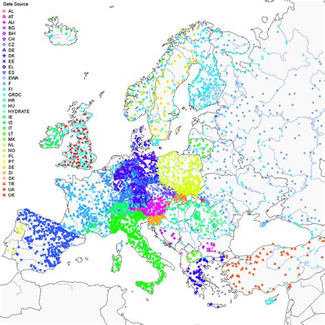 European Flood Database Composed Of Different National And