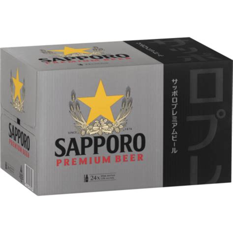 Sapporo Premium Lager Beer Bottle 355ml Woolworths