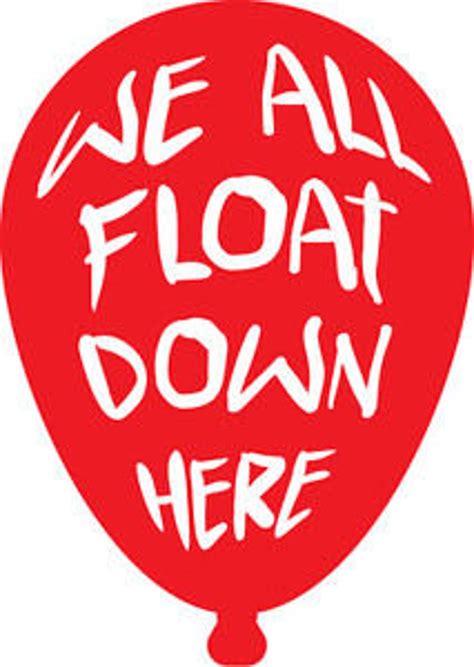 We All Float Down Here Balloon Decal Etsy Uk