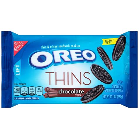 Nabisco Oreo Thins Chocolate Creme Sandwich Cookies 10 1 Oz