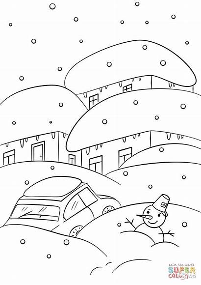 Weather Coloring Pages Winter Cold Sunny Printable