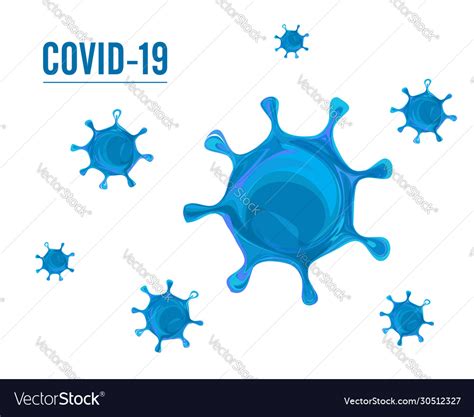 Coronavirus Covid19 19 Isolated On White Vector Image