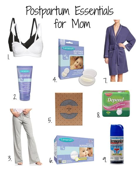 Postpartum Essentials For Mom Nicole Dimarco
