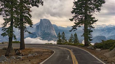 Half Dome From Glacier Point Road Yosemite National Park California