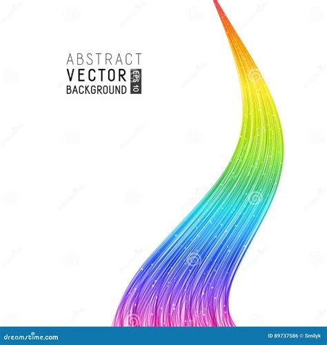 Abstract Background With Rainbow Wave Lines Stock Vector