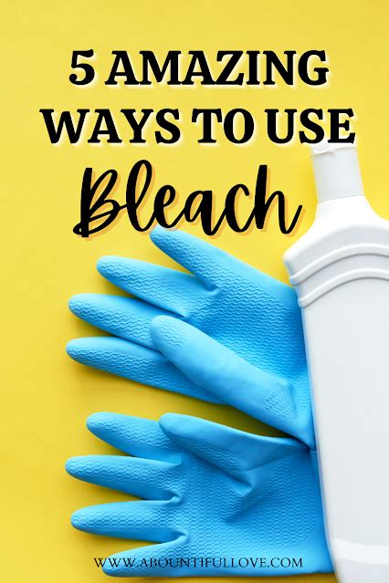 5 Amazing Ways To Use Bleach A Bountiful Love
