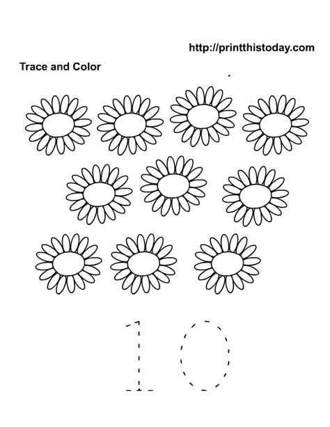 Free Printable Spring Flowers Math worksheets for Preschool