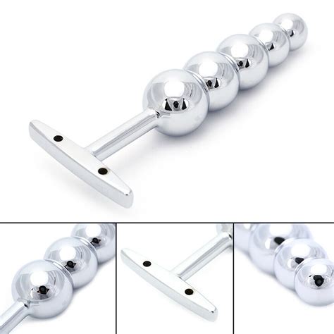 Metal Anal Hook Butt Plug With Five Balls Anal Dildo Prostate Plug Sex