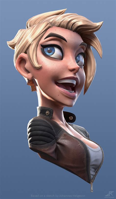 Stylized Character From 2d To 3d Character Design Girl