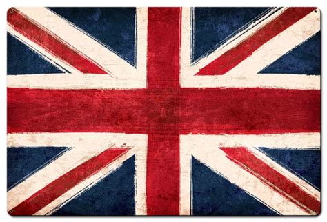 United Kingdom Union Jack Flag Metal Sign 36 X 24 Inches