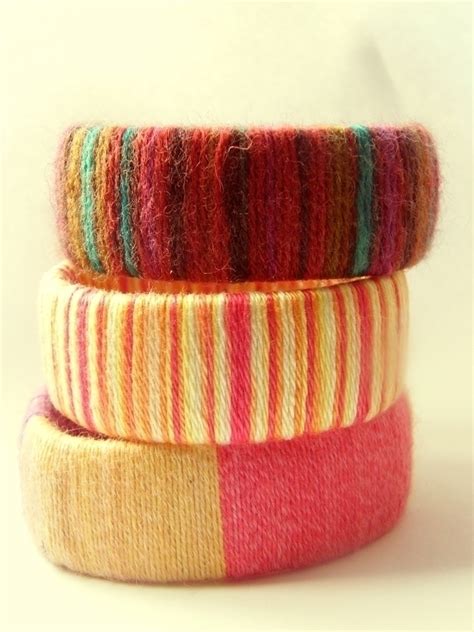 Wool Wrapped Bangles · A Wrapped Bangle · Creation By Anna H