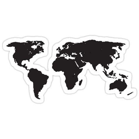 World Map Stickers By Benwllace159 Redbubble