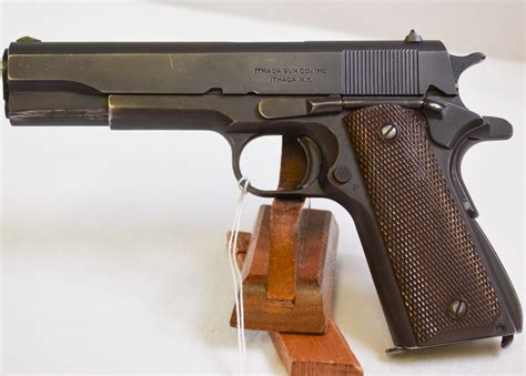 Sold Us Ww2 Ithaca 1911a1 Us Army Service Pistollate War June