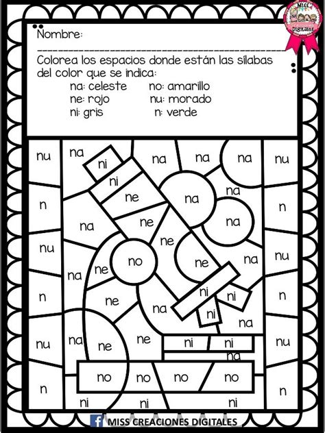 Aprendo Silabas Coloreando Pdf Alphabet Activities Preschool Kids