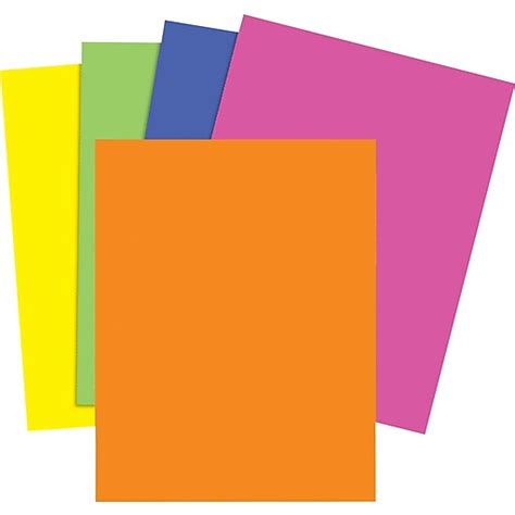 Staples Brights 24 Lb Colored Paper Neon Assorted 500ream Staples