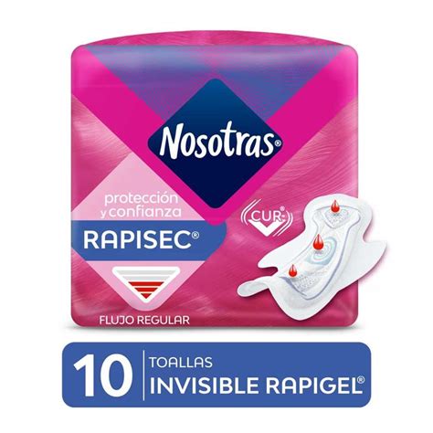 Toallas Higiénicas Nosotras Invisible Rapisec 10un Metro