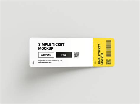 Ticket Mockup Mockups Design