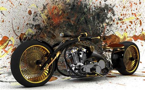 Custom Chopper Gold Digital Art By Louis Ferreira Fine Art America