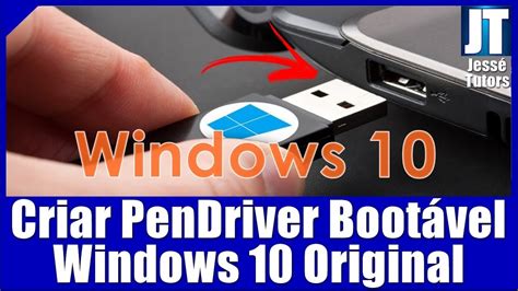 Como Criar um PenDrive Bootável Windows 10 Original 32 Bits 64 Bits