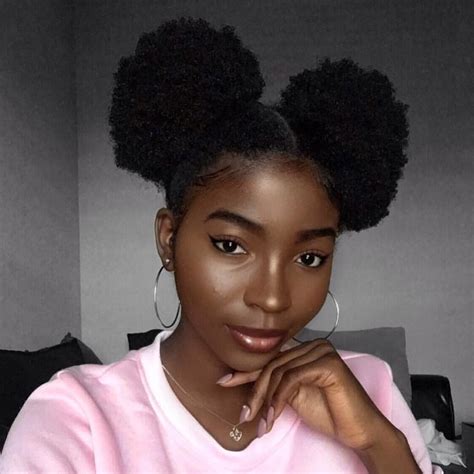 Huge Space Buns For 4c Hair Type In 2021 Natural Hair Styles Hair Goals Hair Styles