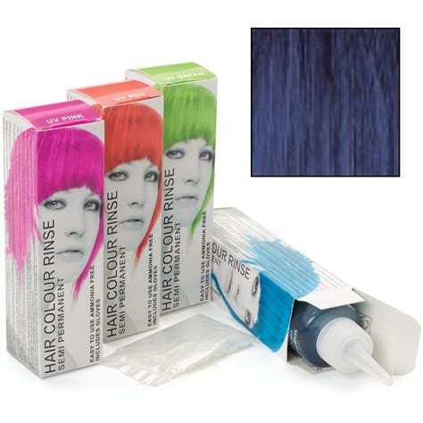 Blue Black Semi Permanent Hair Colour Rinse Dye