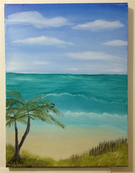 Calm Beach Day Painting By Daniel Johnson Fine Art America