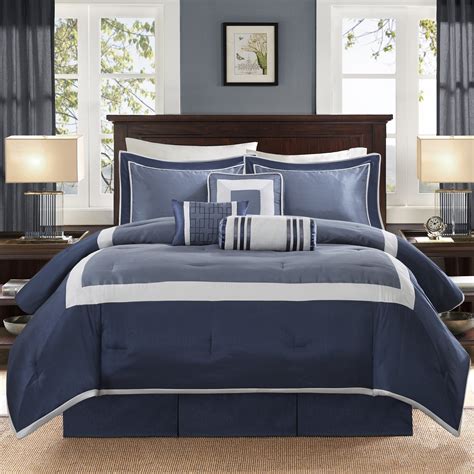 2030 Navy Blue Bedroom Set