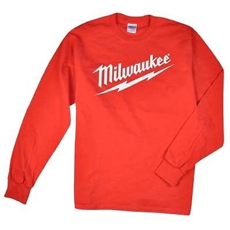 Milwaukee Mwt167 L Red Long Sleeve T Shirt Size Large