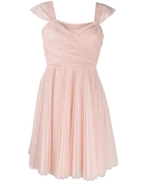 Pinko Pleated Tulle Dress In Pink Modesens