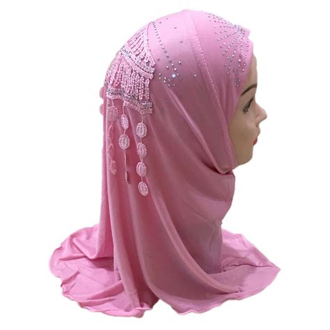 Muslim Girls Head Coverings Tube Scarf Hijab Hat Islamic Hijab Cap