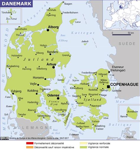 Carte Du Danemark Cartes Du Reliefs Des Villes Administrative