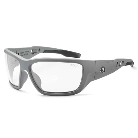 Ergodyne Baldr 57103 Safety Glasses Matte Gray Frame Clear Anti Fog