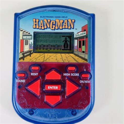 Electronic Hangman Video Game Handheld Milton Bradley Mb Vintage 1995