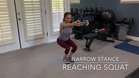 Narrow Stance Reaching Squat Youtube