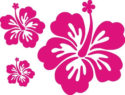 20 Hibiscus Flower Car Wall Stickers Any Colour Decals Graphics Car