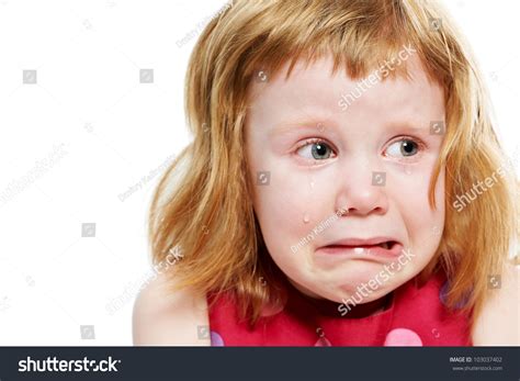 Scared Crying Little Girl Tears On Stock Photo 103037402 Shutterstock