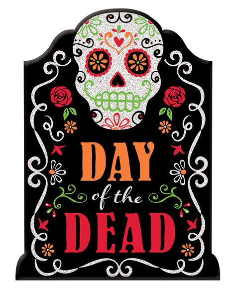 Day Of The Dead Sign With Glitter Writing 💀 Horror
