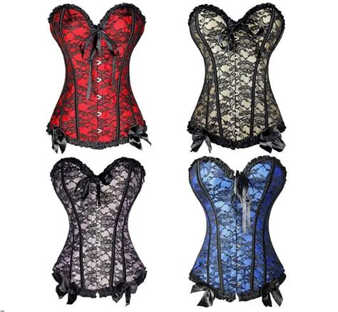 lace corset with bow ruffle for women plus size 6xl waist corset blue corset and bustier outwear