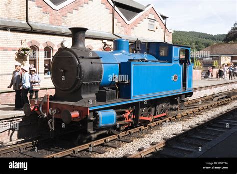 Blue Steam Locomotive