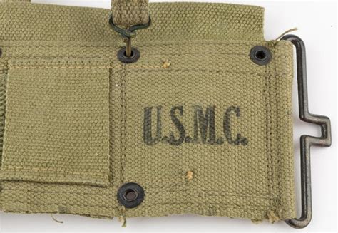 Lot Us Marine Corps M1923 Cartridge Belt With Suspenders