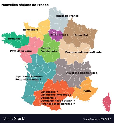 France Regions Map Map De France Regions The 13 New
