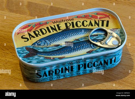 An Unopened Tin Of Waitrose Sardine Piccanti Sardine Fillets In Olive