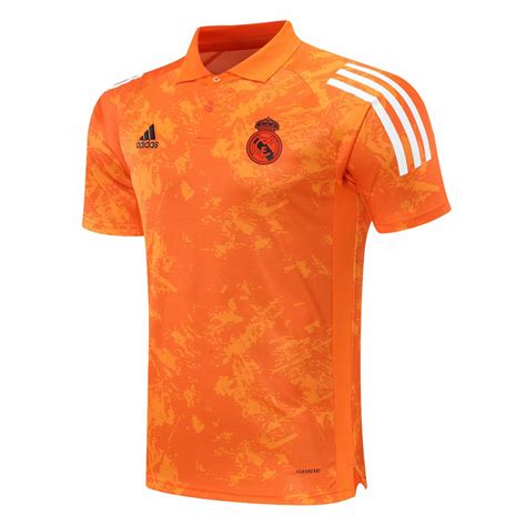 Find a new real madrid jersey at fanatics. 2020/2021 Real Madrid Soccer Polo Jersey UCL Orange Texture - Mens | Buy Polo Jersey Jersey ...