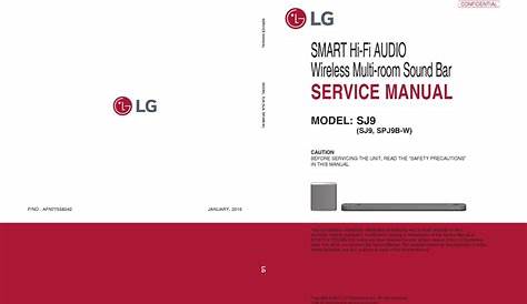 LG SJ9 SERVICE MANUAL Pdf Download | ManualsLib