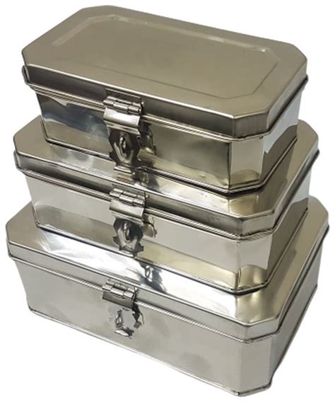 buy stainless steel storage boxes premium set of 3 pcs 7 8 9 online at low prices in