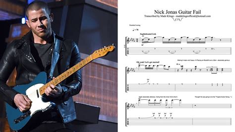 Nick Jonas Guitar Fail Transcription Youtube