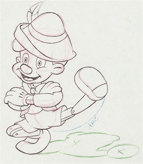 Pinocchio Dessin Danimation Walt Disney 1940 Animation Art