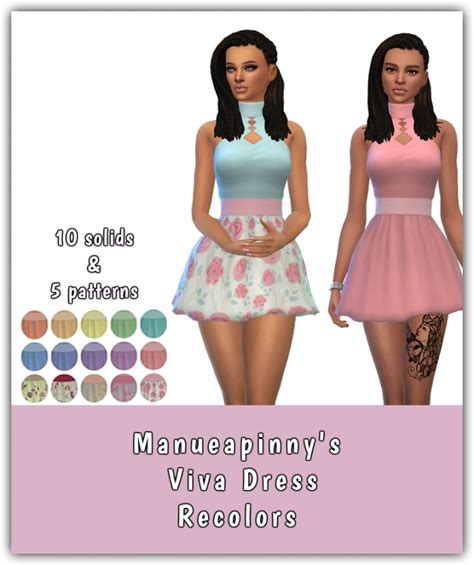 Viva Dress Recolors At Maimouth Sims4 Sims 4 Updates