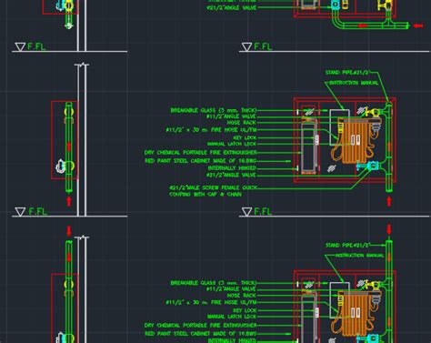 Fire Extinguisher Cabinets Free Cad Blocks And Cad Drawing