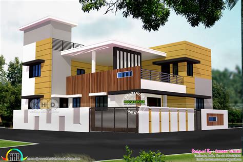 2200 Sq Feet Minimalist Tamilnadu Style House Kerala